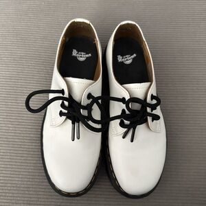 Dr. Martens White Leather Oxfords